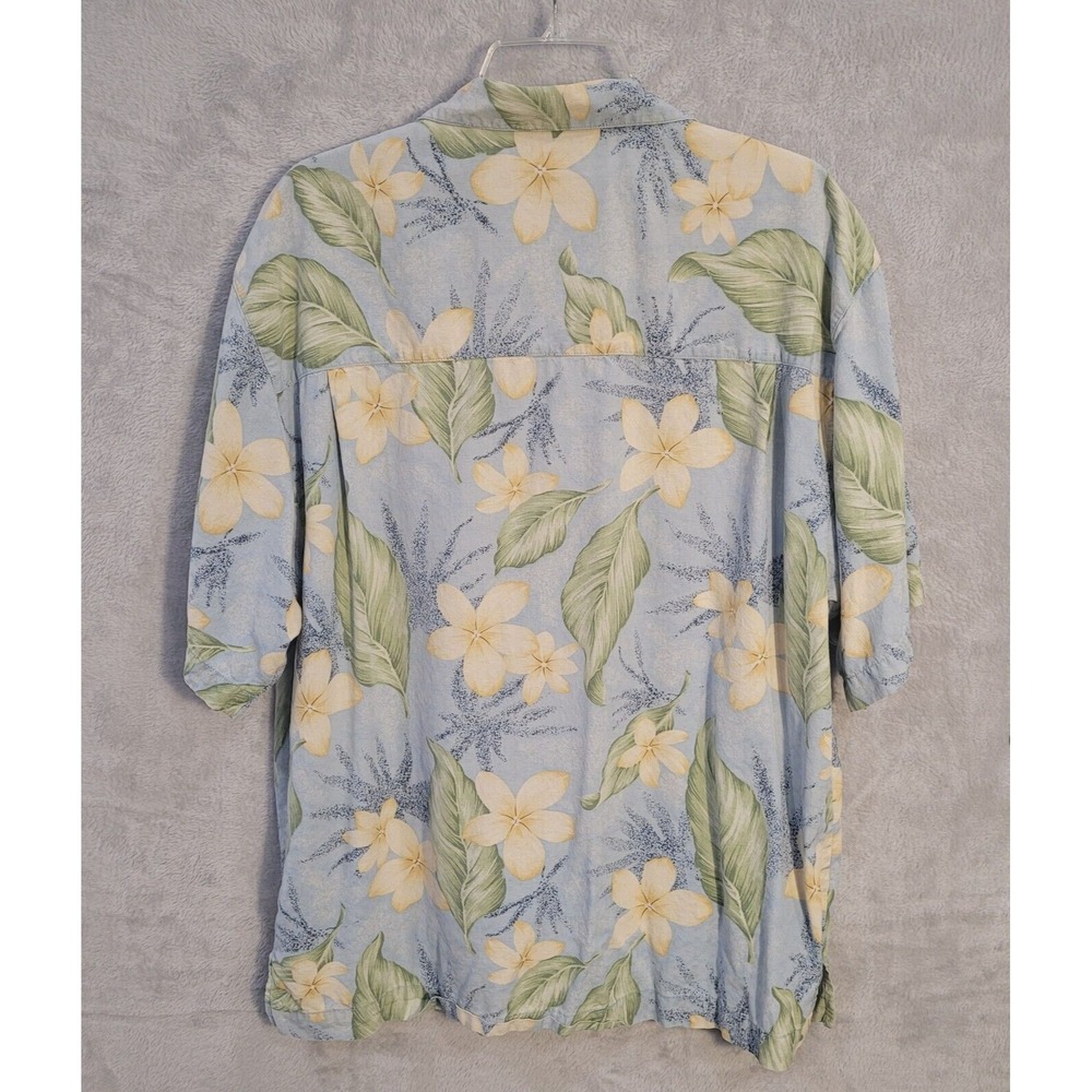 Hawaiian print floral Men's Large 100% Silk Bermuda Bay - Picture 2 of 7